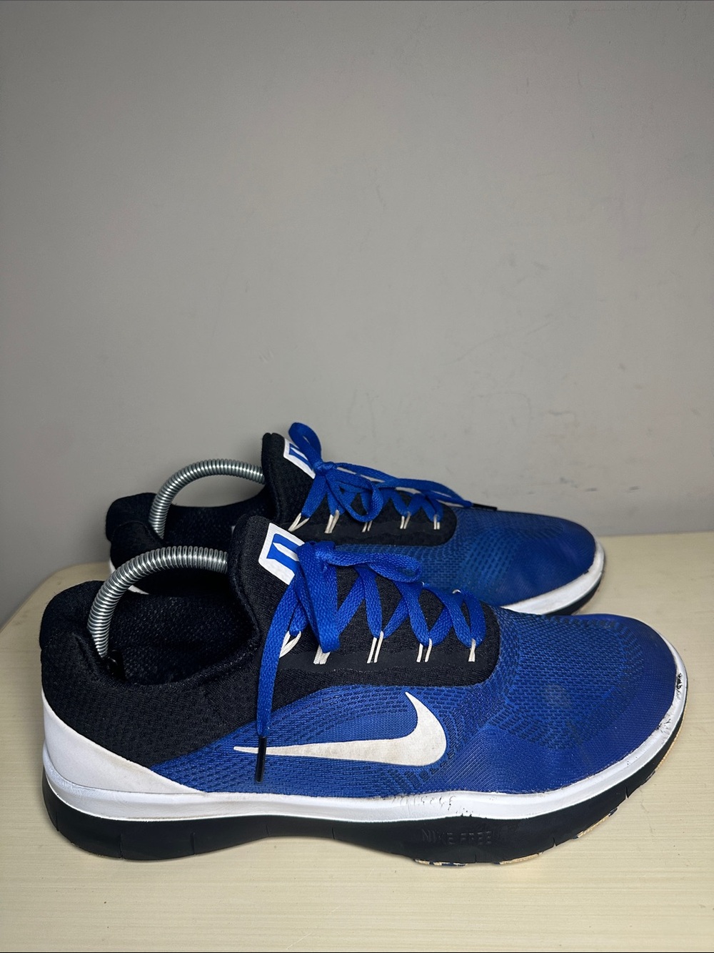 Nike Duke University Royal Blue and Black Athletic Sneakers with White Swoosh